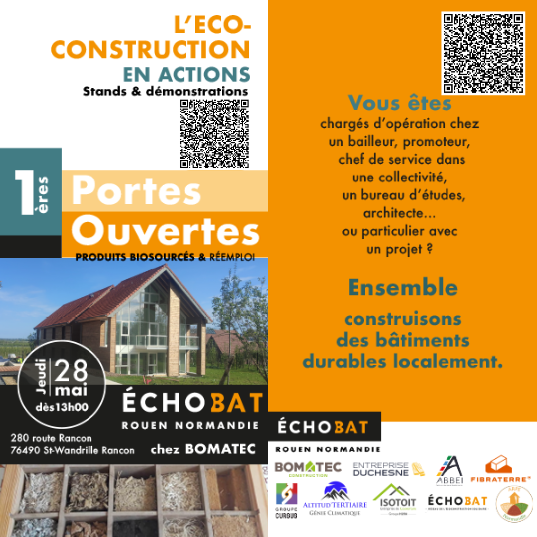 L’ECO CONSTRUCTION EN ACTIONS – Portes ouvertes ECHOBAT Rouen Normandie